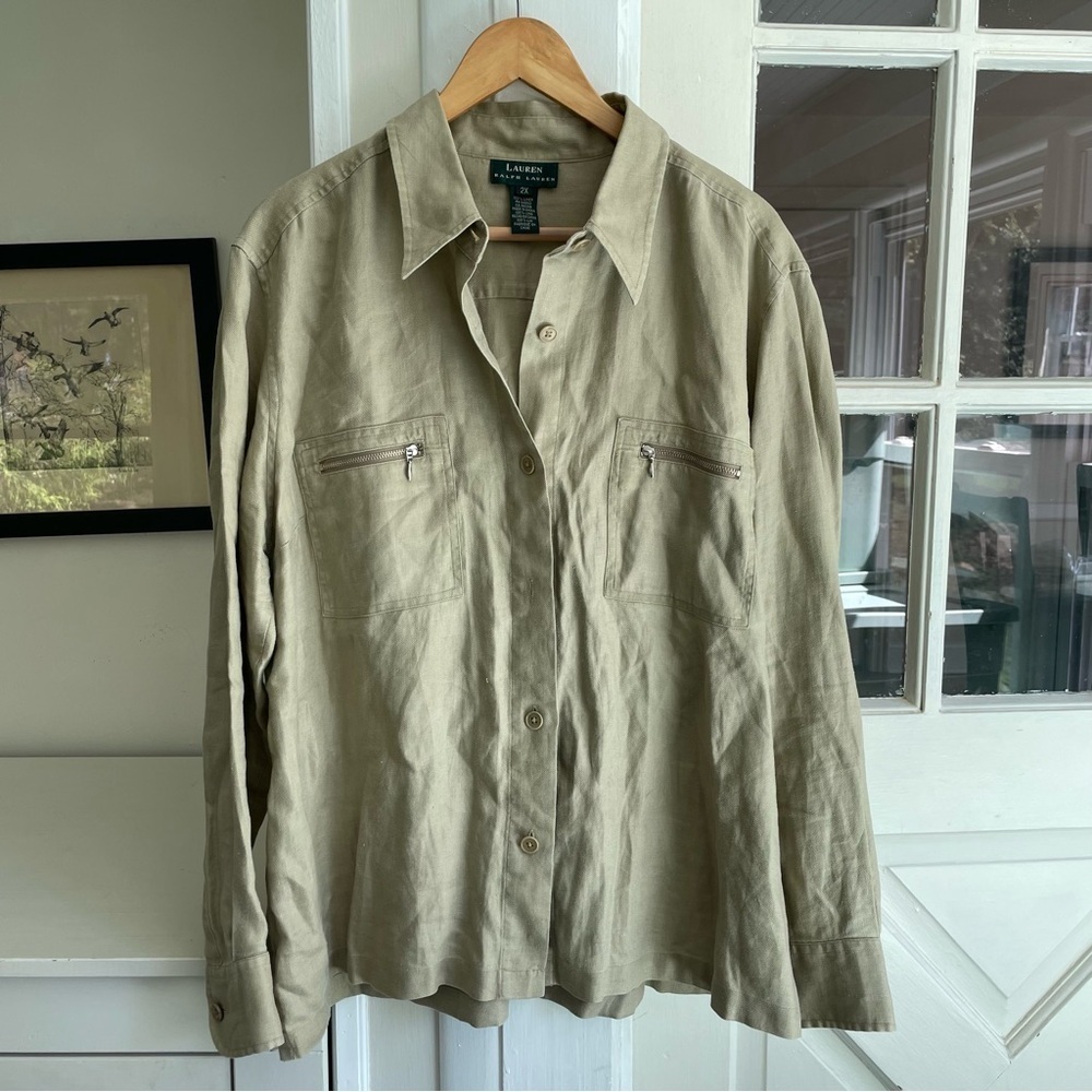 Lauren Ralph Lauren Women's Linen Shirt - Picture 9 of 12